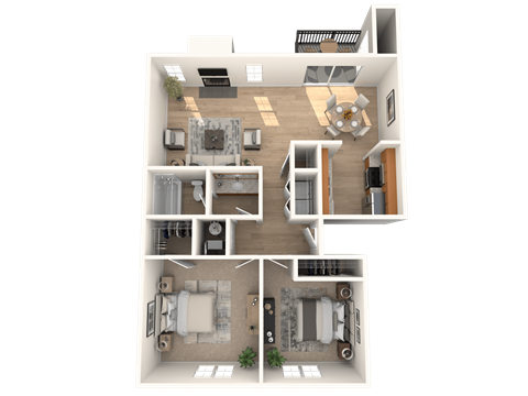 the bedroom floor plan of a 2100 sq ft apartment